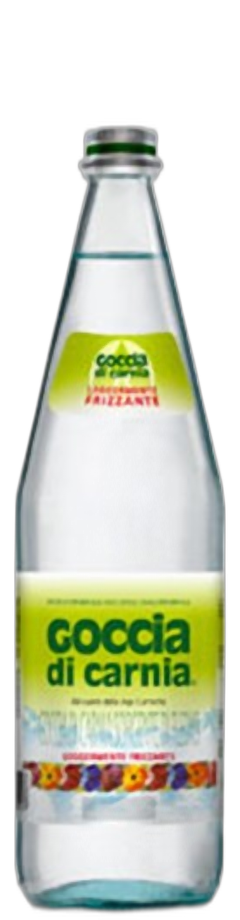 Acqua Leggermente frizzante Goccia di Carnia 1L in vetro a rendere - consegna a domicilio Fontilio