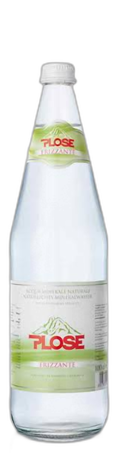 Acqua Frizzante Plose 1L in vetro a rendere - consegna a domicilio Fontilio